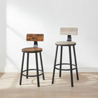 Barkrukken - Set van 2 - Industrieel ontwerp - Vintage Bruin / Zwart
