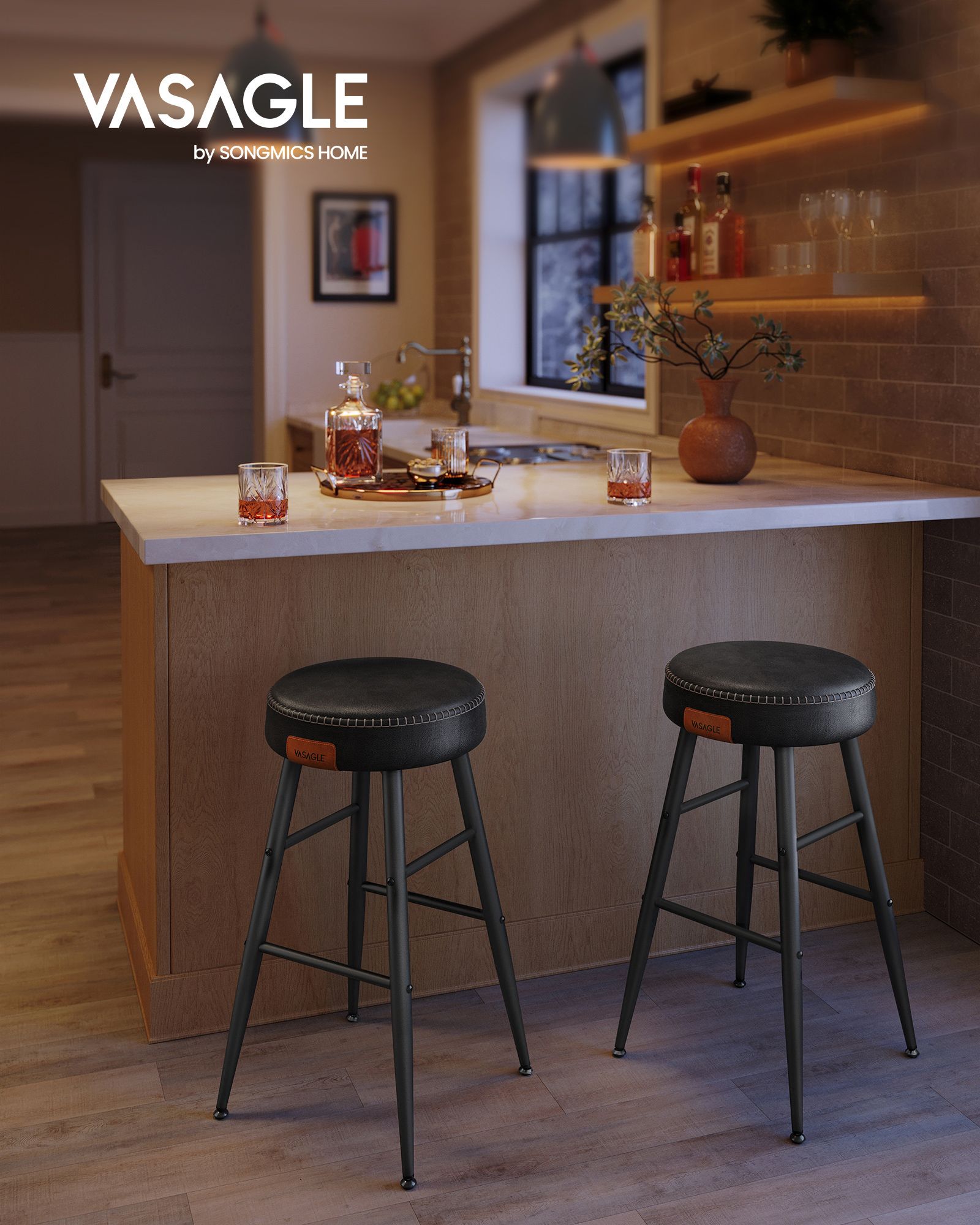 EKHO Collectie – barkruk – set van 2 – eenvoudig te monteren – 63 cm hoog