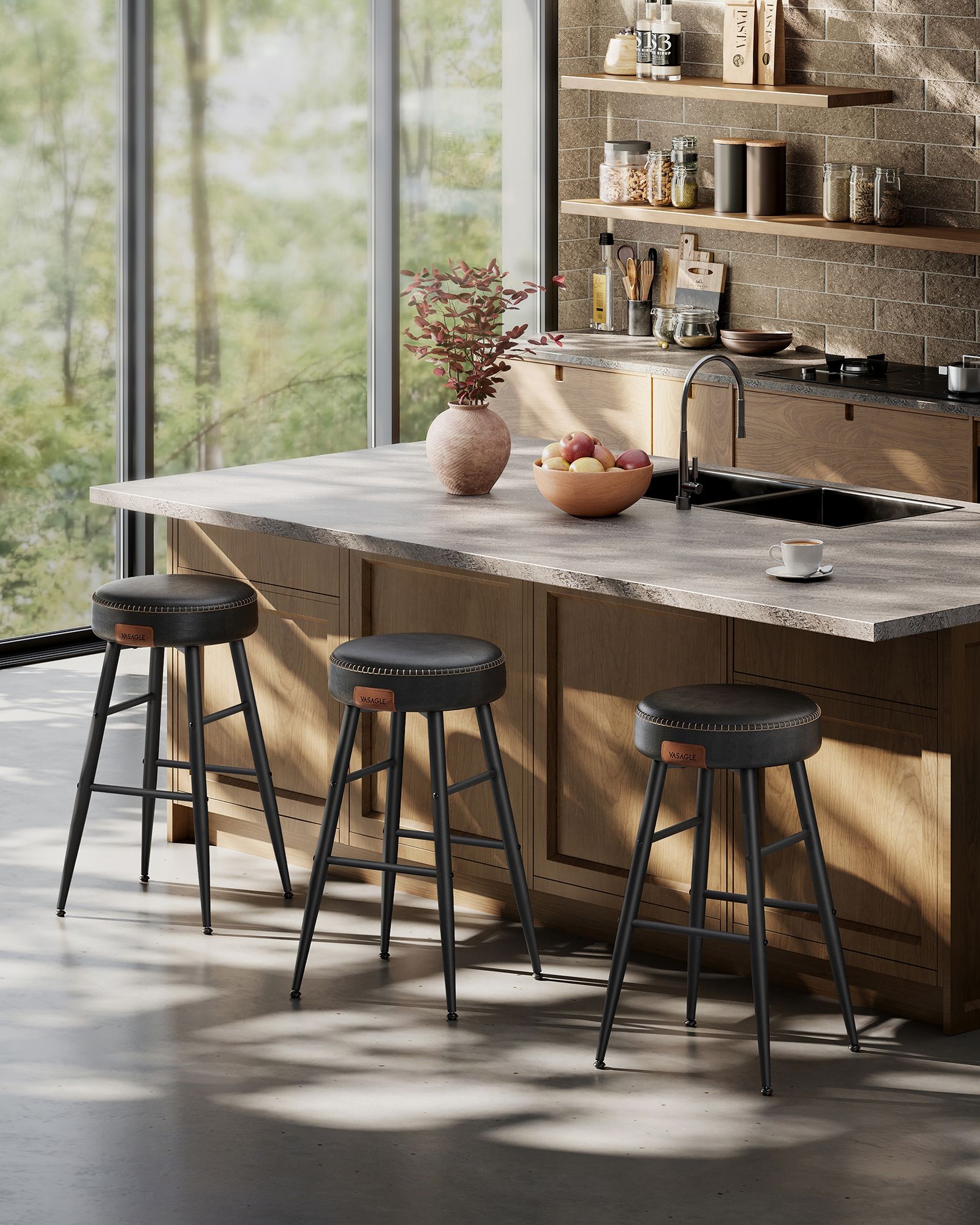 EKHO Collectie – barkruk – set van 2 – eenvoudig te monteren – 63 cm hoog