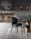 Barkrukken Set van 2 – Industrieel Design – Inktzwart – Zithoogte 63 cm – Met PU-kunstleer