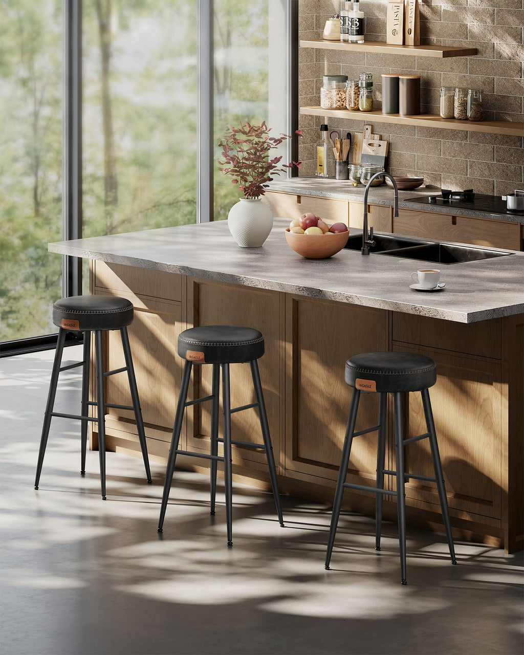 EKHO Collectie – barkruk – set van 2 – basic zwart