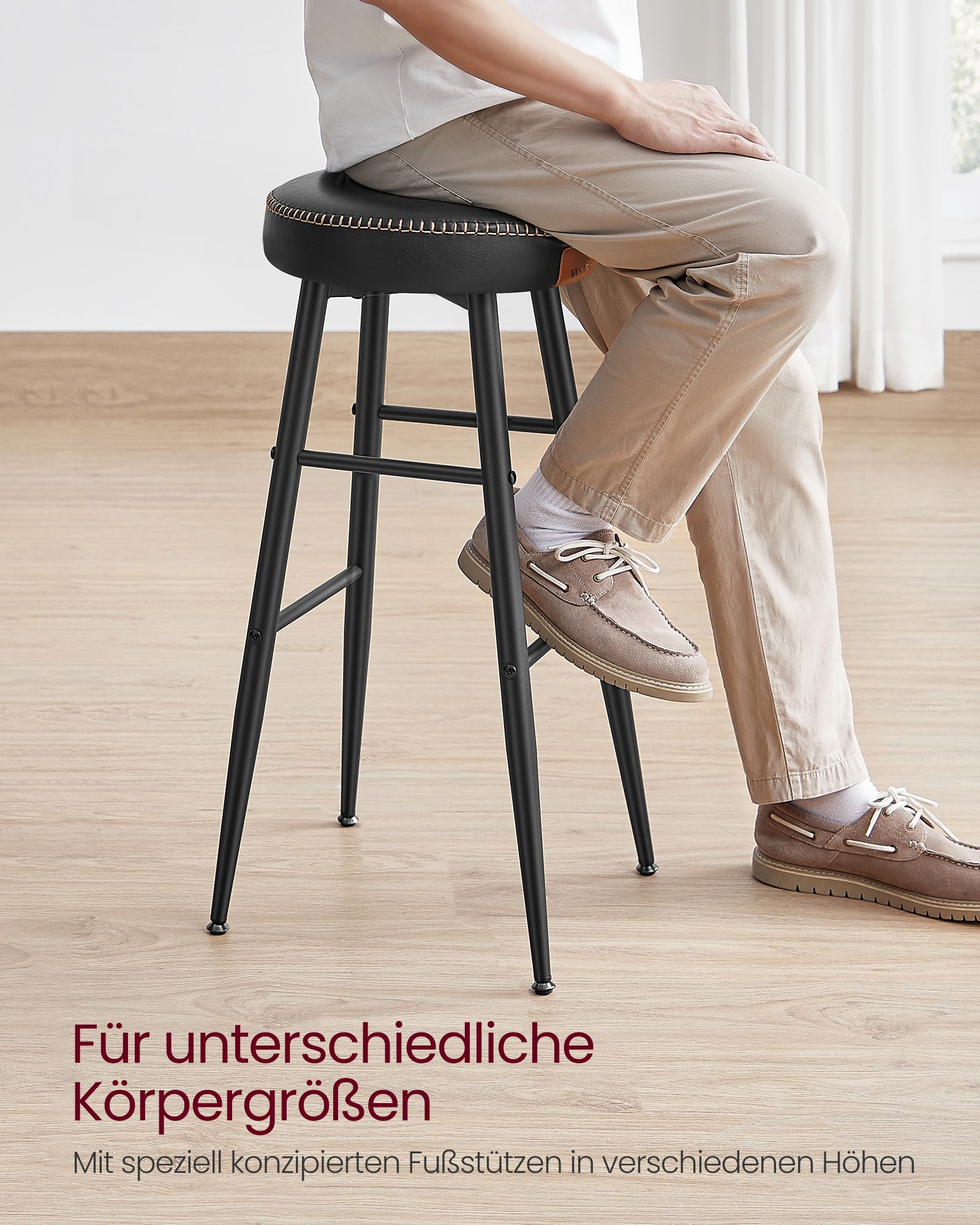 Barkrukken – Set van 2 – Industrieel Design – Inktzwart