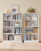 Boekenkast – 4 Niveaus – Verstelbare Planken – Wit