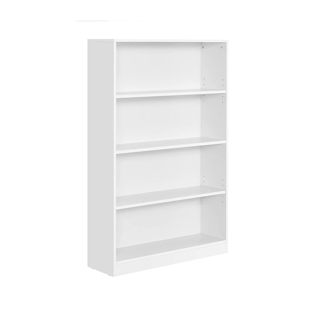 Boekenkast – 4 Niveaus – Verstelbare Planken – Wit