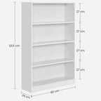 Boekenkast – 4 Niveaus – Verstelbare Planken