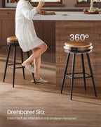 Barkruk Set Van 2 76 Cm Hoog Karamelbruin