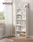 Boekenkast - 5 Planken - Verstelbare Planken - 134 cm - Wolkenwit