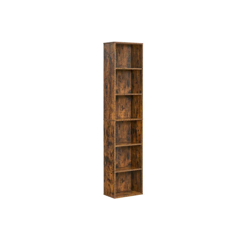 Boekenkast met 6 niveau's -  Scandinavisch design – Verstelbare planken - 40 x 24 x 178,5