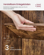 Boekenkast, Met 6 Niveaus 24 X 40 X 178,5 Cm Vintage Bruin
