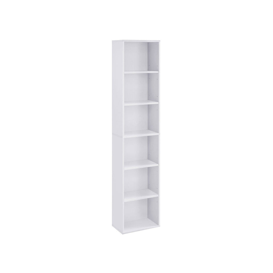 Boekenkast met 6 niveau's -  Scandinavisch design – Verstelbare planken - 40 x 24 x 178,5