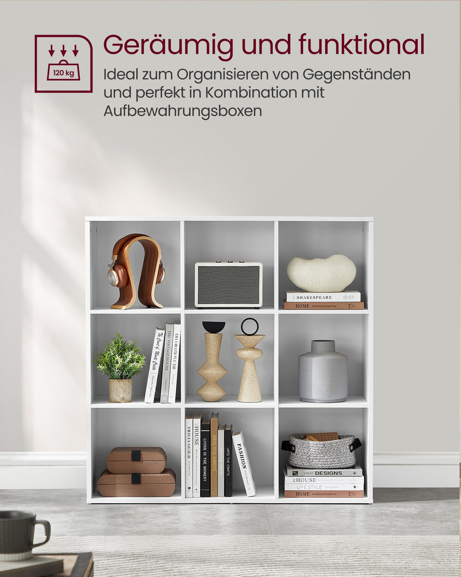 Boekenkast - 9 Vakken - Kubusplank - Vrijstaand - Wit