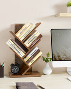 Boekenkast – boomvorm – ruimtebesparend – vintage bruin