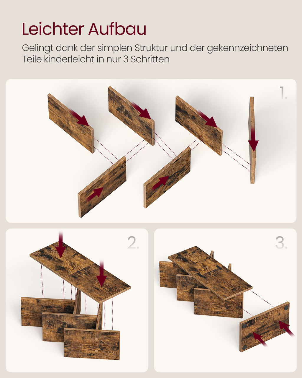 Boekenkast – boomvorm – ruimtebesparend – vintage bruin