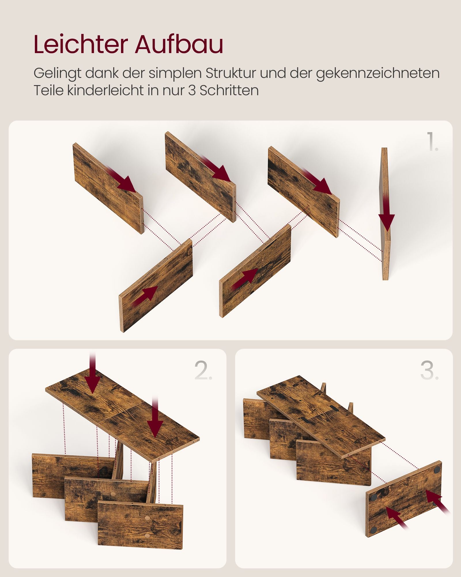 Boekenkast – boomvorm – ruimtebesparend – vintage bruin