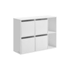 Boekenkast Met 6 Vakken 27 X 83 X 61,6 Cm Sneeuwwit