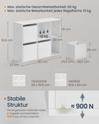 Boekenkast Met 6 Vakken 27 X 83 X 61,6 Cm Sneeuwwit