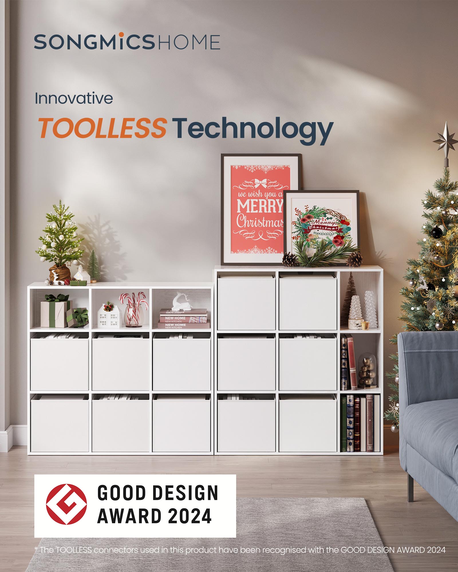 Boekenkast – Gereedschapsloos – Opbergmeubel – Sneeuwwit