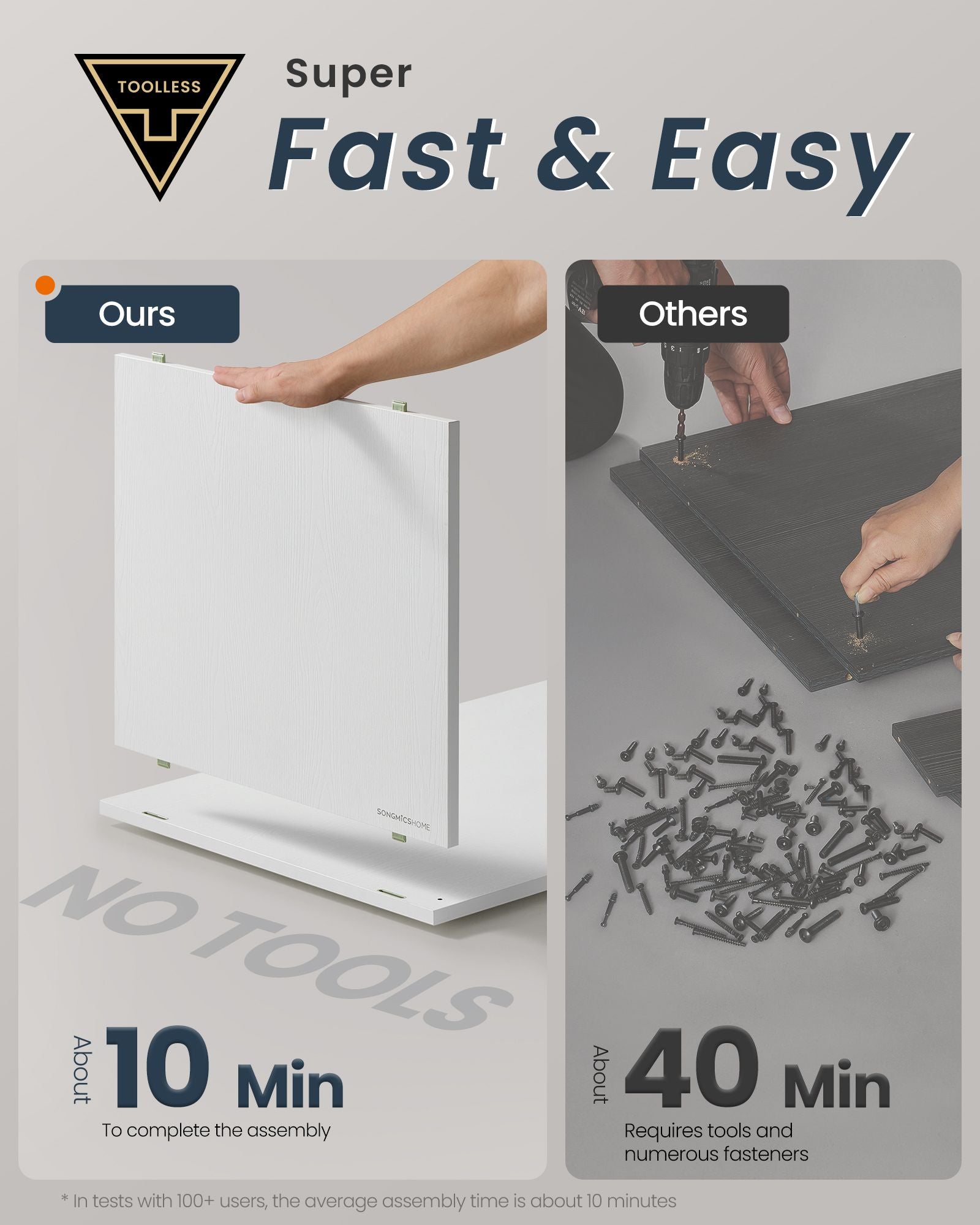 Boekenkast – Gereedschapsloos – Opbergmeubel – Sneeuwwit