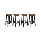 Barkrukken - Set van 4 - Industrieel Design - Bruin / Zwart