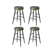 Barkrukken Set van 2 – Industrieel Design – Inktzwart – Zithoogte 63 cm – Met PU-kunstleer