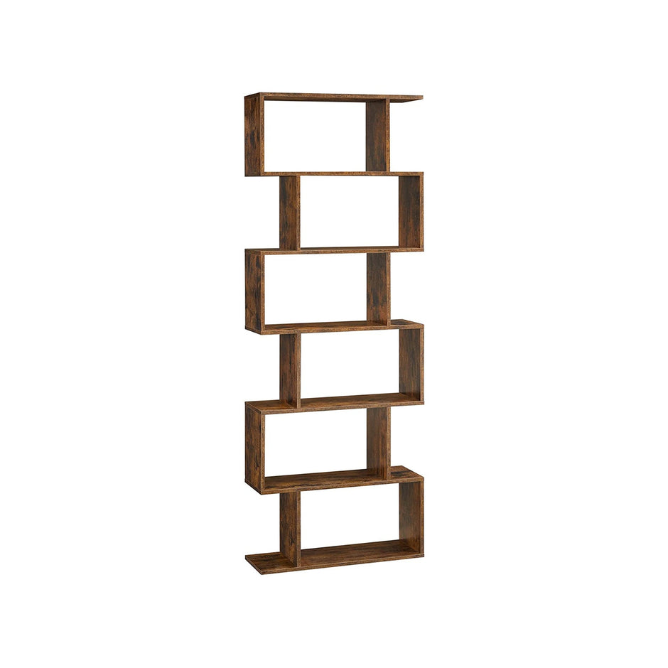 Boekenkast met 6 niveaus – Veiligheid door verankeringspunten – 70 x 24 x 190,5 cm