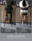 Barstoelen Set Van 2 Met Draaibare Rugleuning Inktzwart