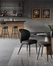 Barstoelen Set Van 2 Met Draaibare Rugleuning Inktzwart