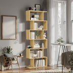 Boekenkast met 6 niveaus, vrijstaande plank, kantoorplank voor presentatie