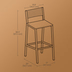 Barkrukken set van 2, barstoelen, keukenstoelen