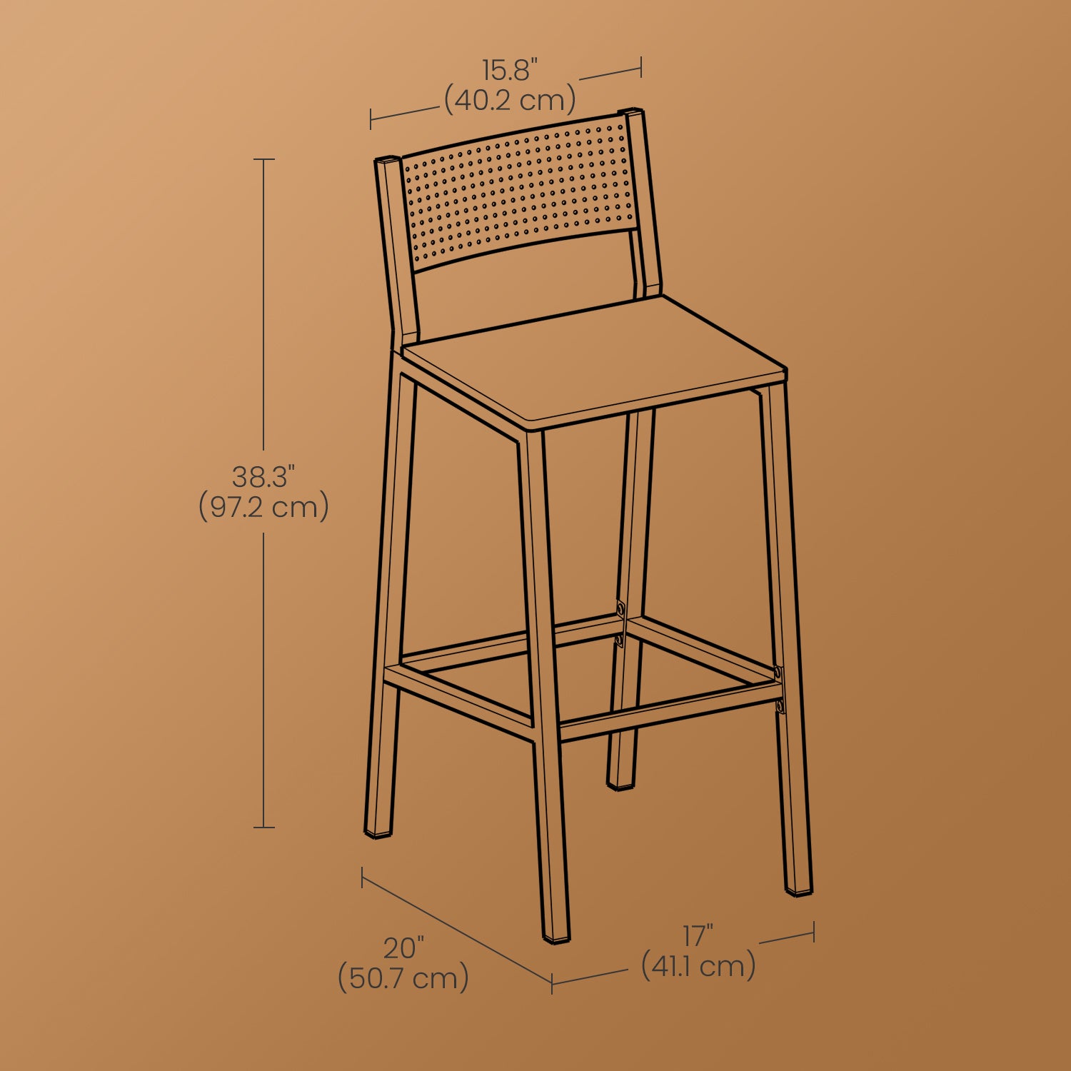 Barkrukken set van 2, barstoelen, keukenstoelen
