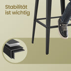 Barkrukken – Set van 2 – Met Rugleuning – Essenzwart – Inktzwart