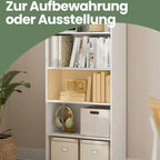 6-laags boekenkast in Scandinavische stijl, staande plank voor woonkamer