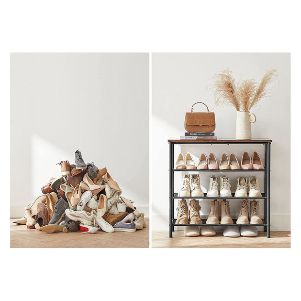 Schoenenrek – 3 Open Planken – Robuust Stalen Frame – Anti-kantelbeveiliging