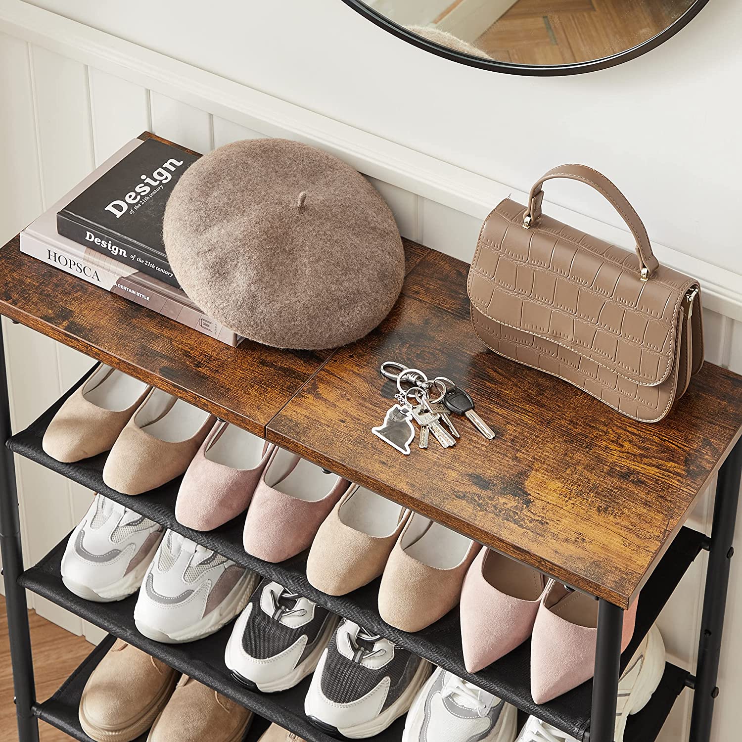 Schoenenrek – 3 Open Planken – Robuust Stalen Frame – Anti-kantelbeveiliging