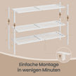 Schoenenrek - 25 x 70 x 51,5 cm - Stapelbaar - Bamboe - Wit - Max. draagkracht 30 kg