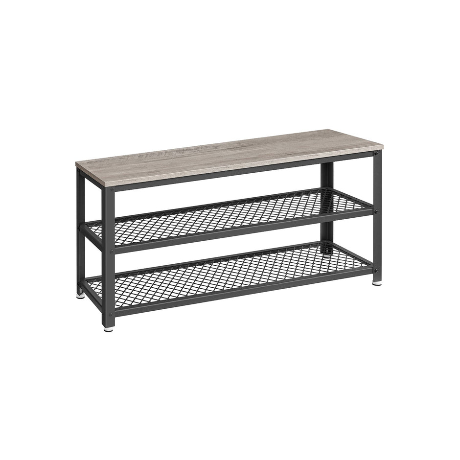 Schoenenbank – 2 Planken – Stevig Stalen Frame – Voor 8-10 Paar Schoenen