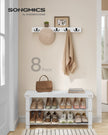 Schoenenbank - Bamboe - 3 Planken - 90 cm - Wolkenwit