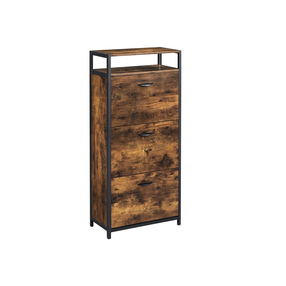 Schoenenrek – Opklapbaar met 3 compartimenten – Voor 15-18 paar schoenen