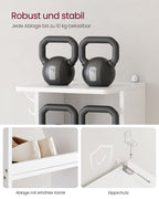 Schoenenrek smal met 6 niveaus in wit