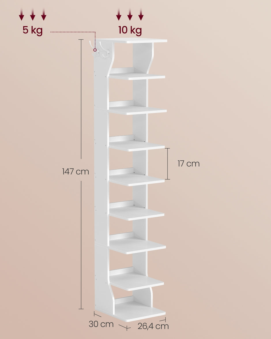 Smal schoenenrek 7 niveaus - Hal & entree - Ruimtebesparend ontwerp