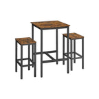 Bartafelset – Ruimtebesparend – Vintage bruin-zwart