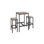 Bartafel – met 2 stoelen – keuken – greige gevlekt-inktzwart