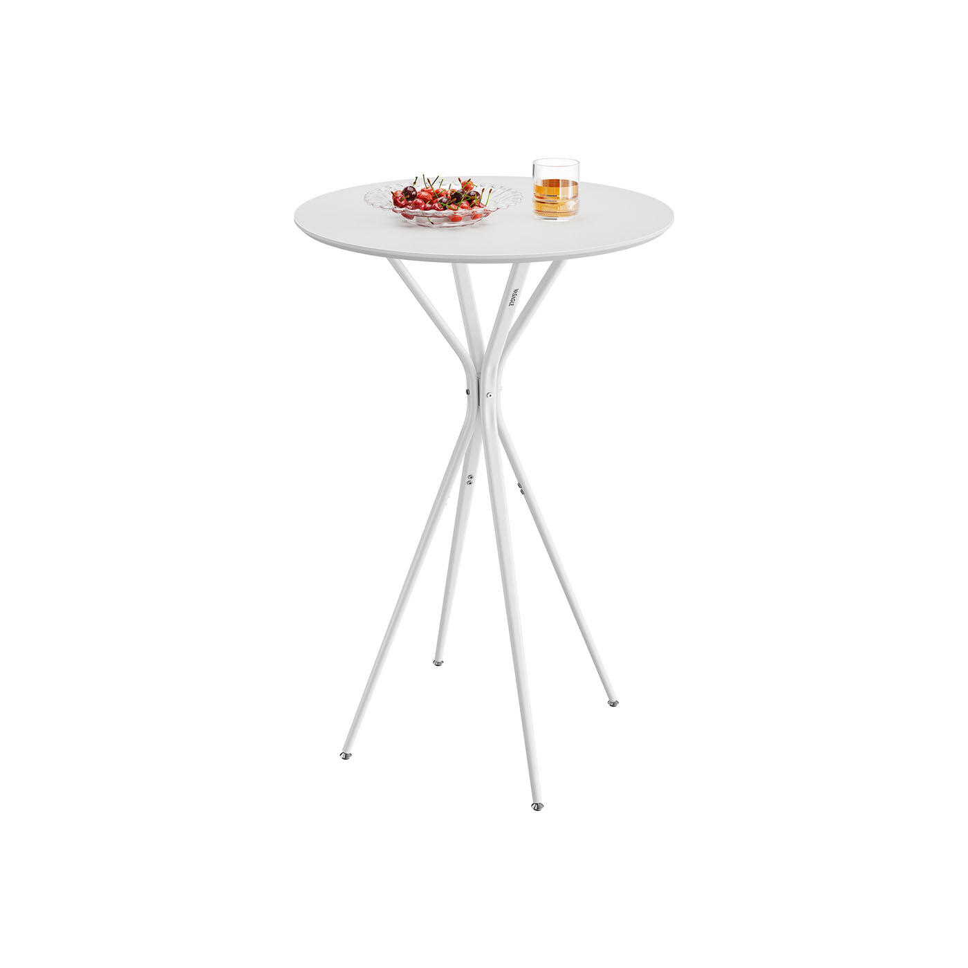 Bartafel met metalen frame 60 x 60 x 105 cm wolkwit-mat wit