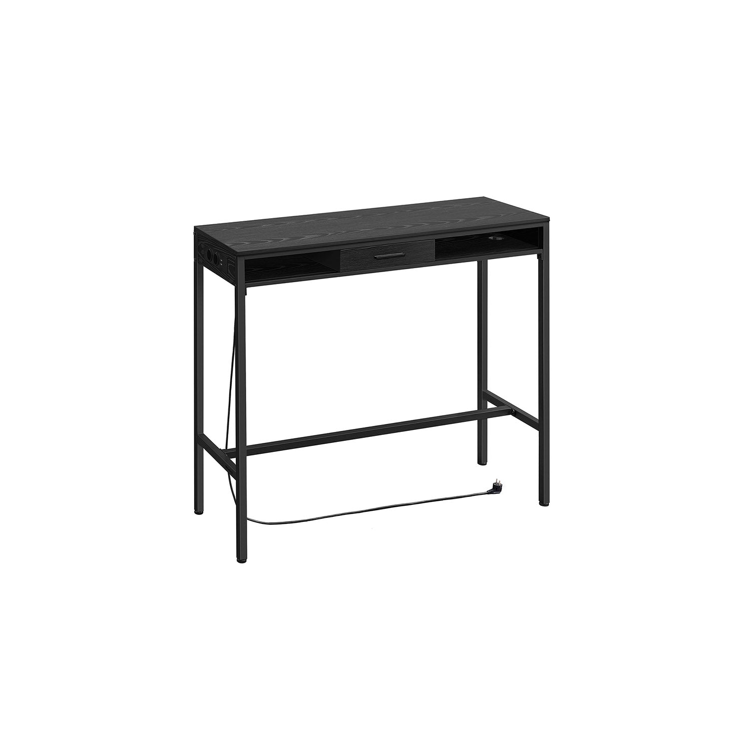 Bartafel Met Lade 40 X 120 X 104,6 Cm Ebbenhout Zwart