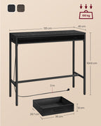 Bartafel Met Lade 40 X 120 X 104,6 Cm Ebbenhout Zwart