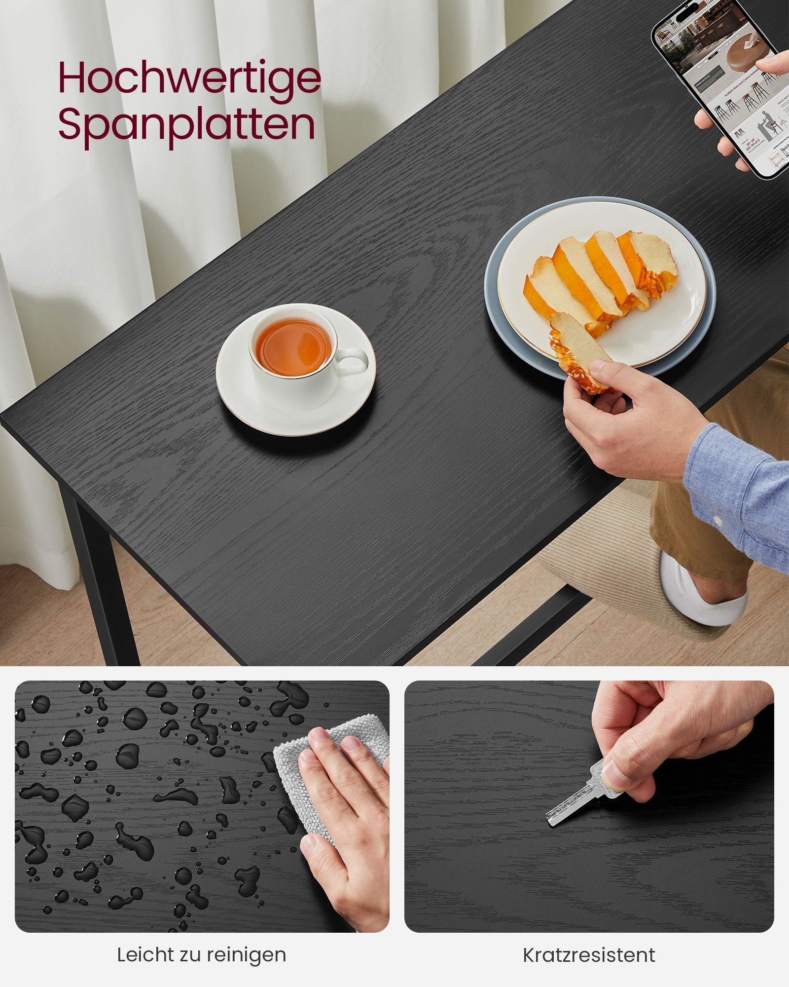 Bartafelset – met barkrukken – vintage bruin en inktzwart