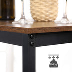 Bartafel - Hoge keukentafel - 60 x 60 x 92 cm - Stalen frame