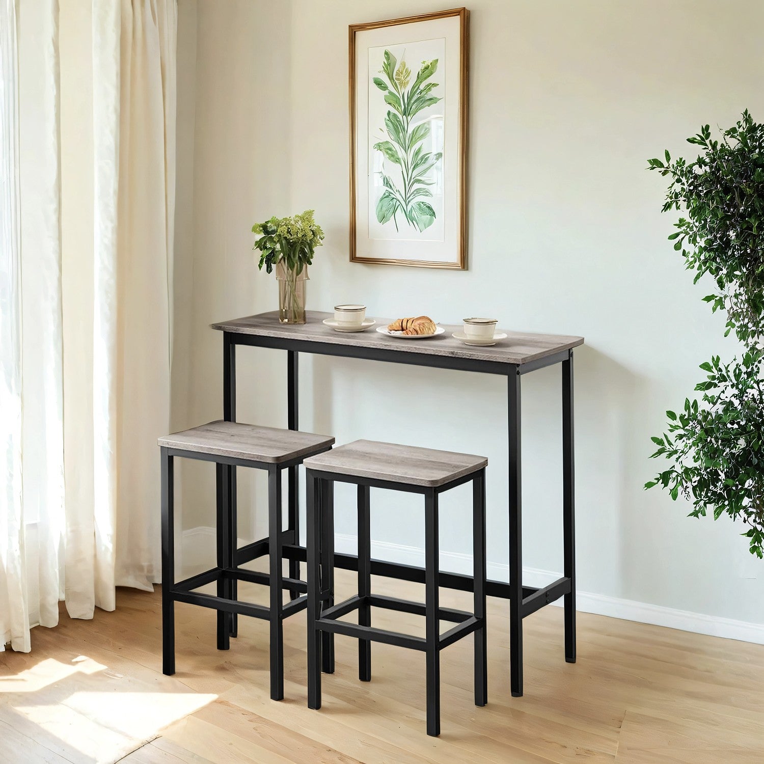 Bartafel met 2 stoelen, bartafel met barkrukkenset, eetgroep