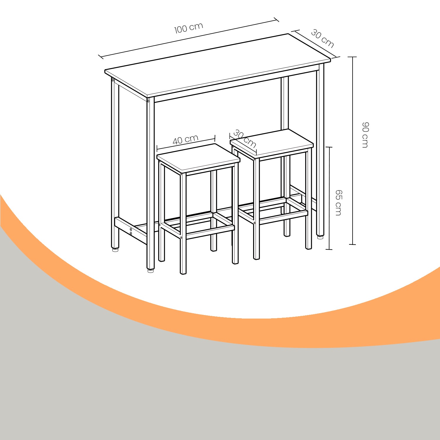 Bartafel met 2 stoelen, bartafel met barkrukkenset, eetgroep