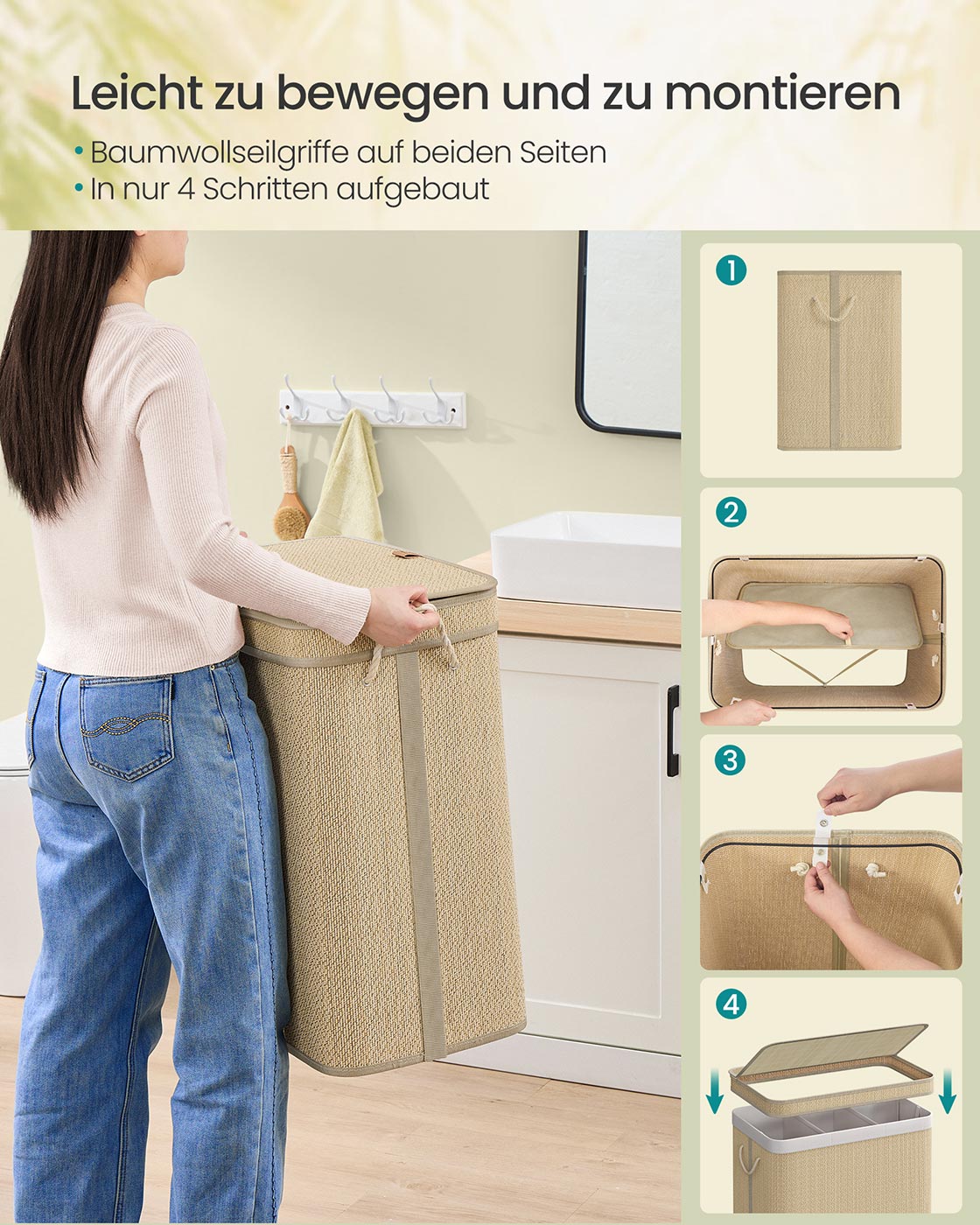 Wasmand – 90 Liter – Bamboe – Naturel